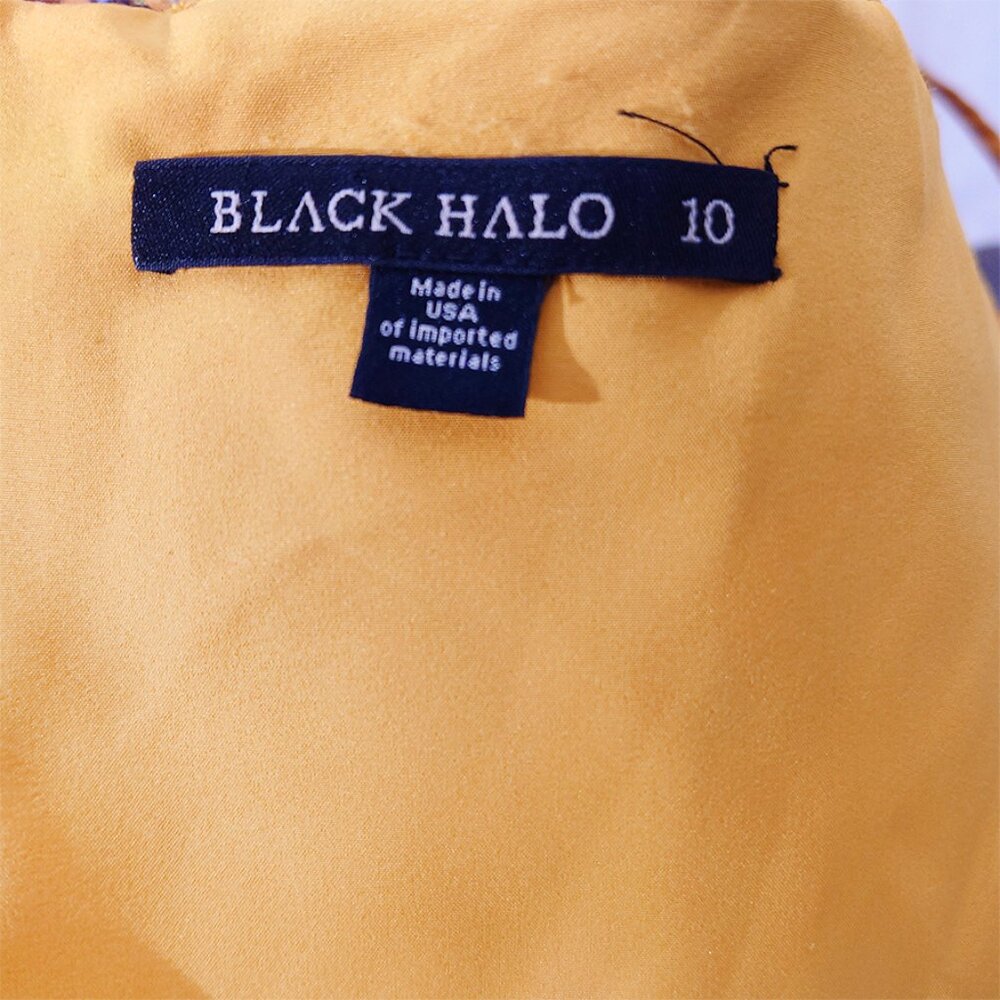 Black Halo Mustard Floral Midi Dress - Picture 6 of 11